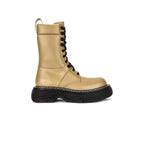 Bottega Veneta Bounce Lace-Up Combat Boots in BROWN