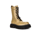 Bottega Veneta Bounce Lace-Up Combat Boots in BROWN