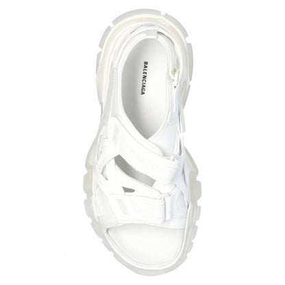Balenciaga Women's Track Touch-Strap White Sandals