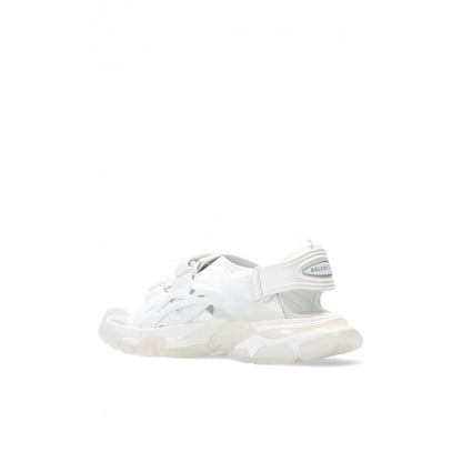Balenciaga Women's Track Touch-Strap White Sandals