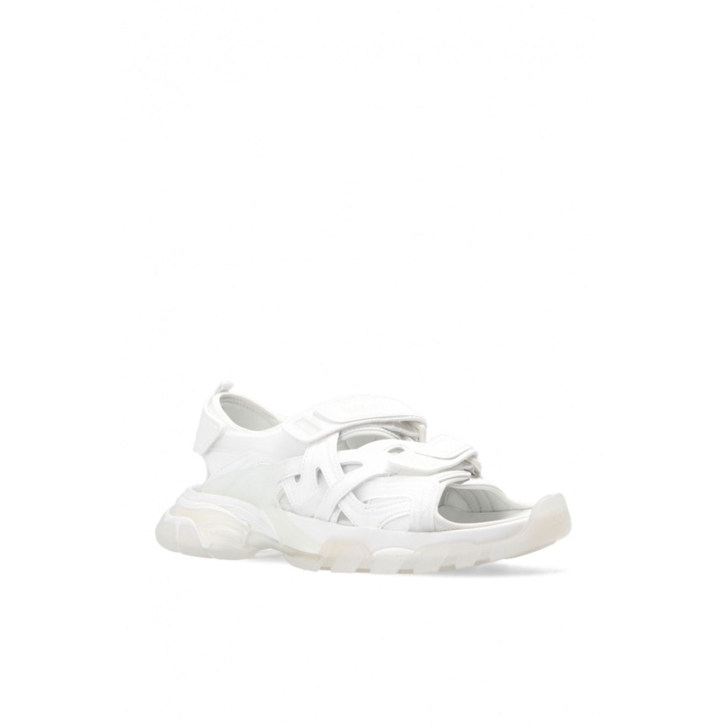 Balenciaga Women's Track Touch-Strap White Sandals