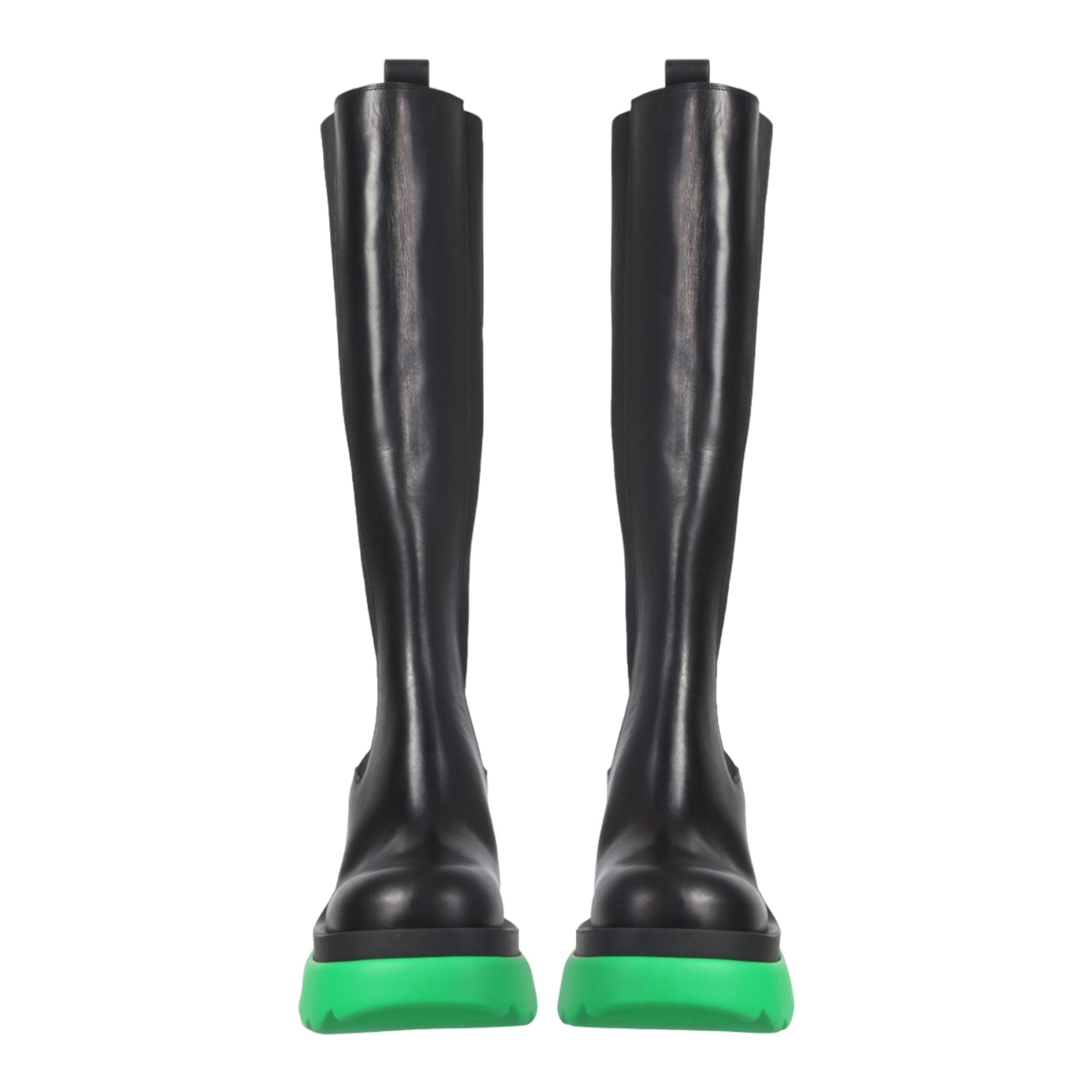 Bottega Veneta The Flash High Chelsea Boots Black/Green