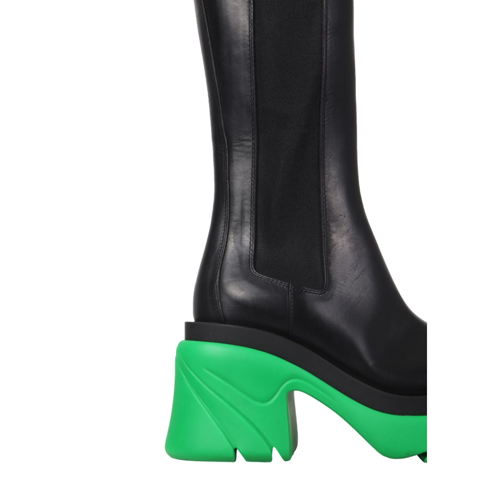 Bottega Veneta The Flash High Chelsea Boots Black/Green