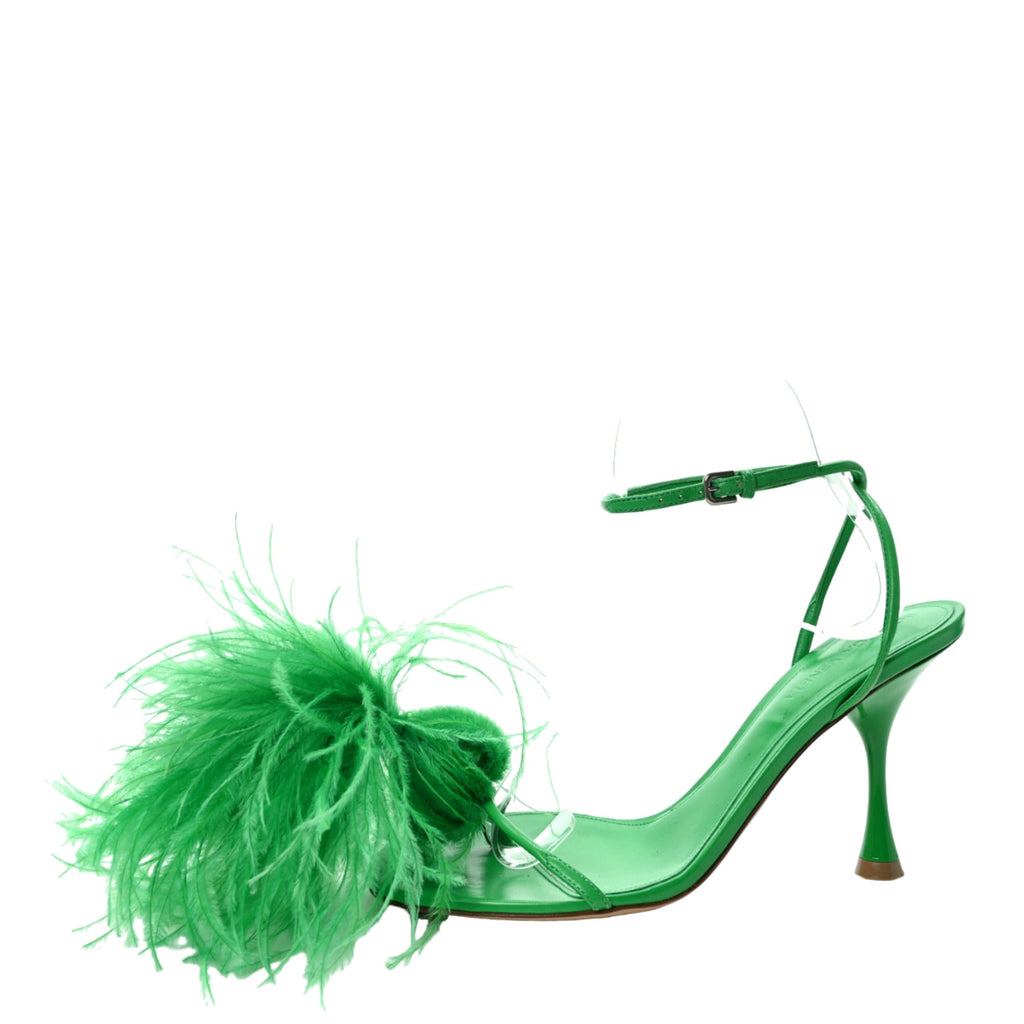 Bottega Veneta Feather Dot Sandals in GREEN