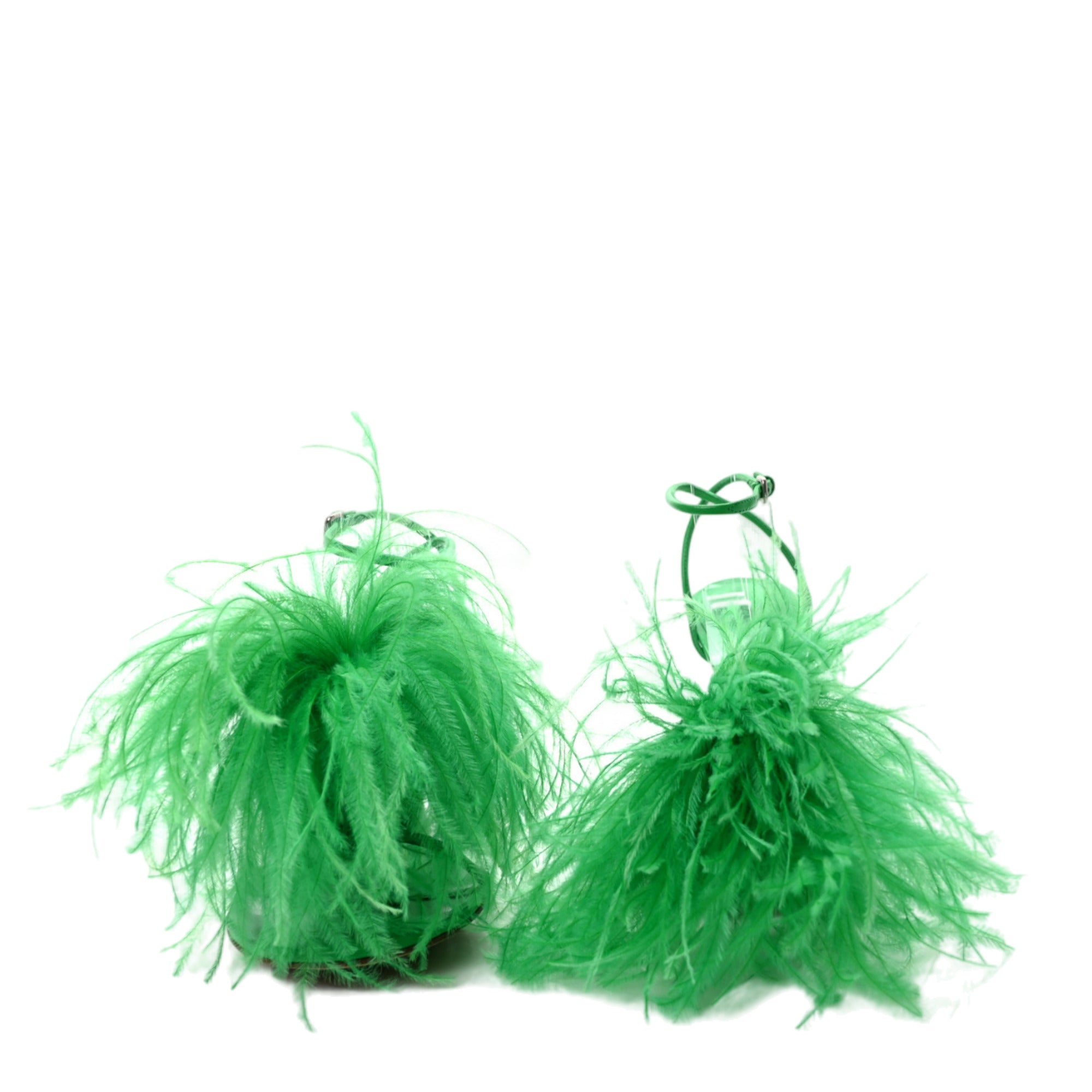 Bottega Veneta Feather Dot Sandals in GREEN