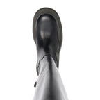 Bottega Veneta Tire Leather Boots in BLACK