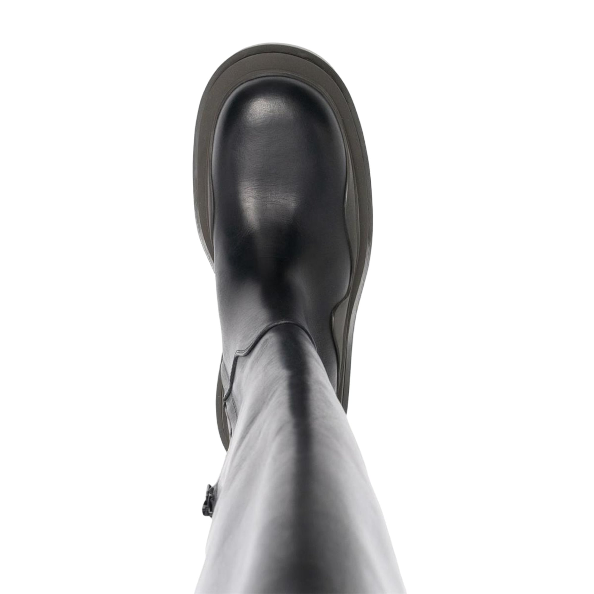 Bottega Veneta Tire Leather Boots in BLACK