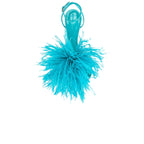 Bottega Veneta 100Mm Dot Feather-Detailed Sandals in BLUE