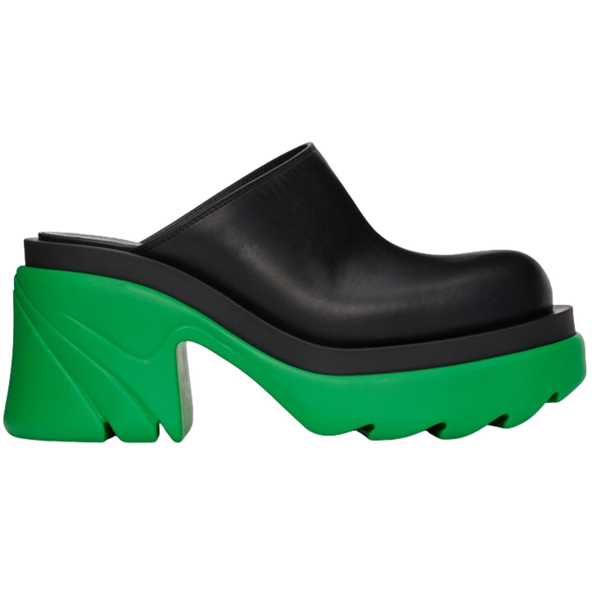 Bottega Veneta Flash Mules Black/Green