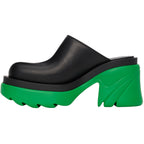 Bottega Veneta Flash Mules Black/Green