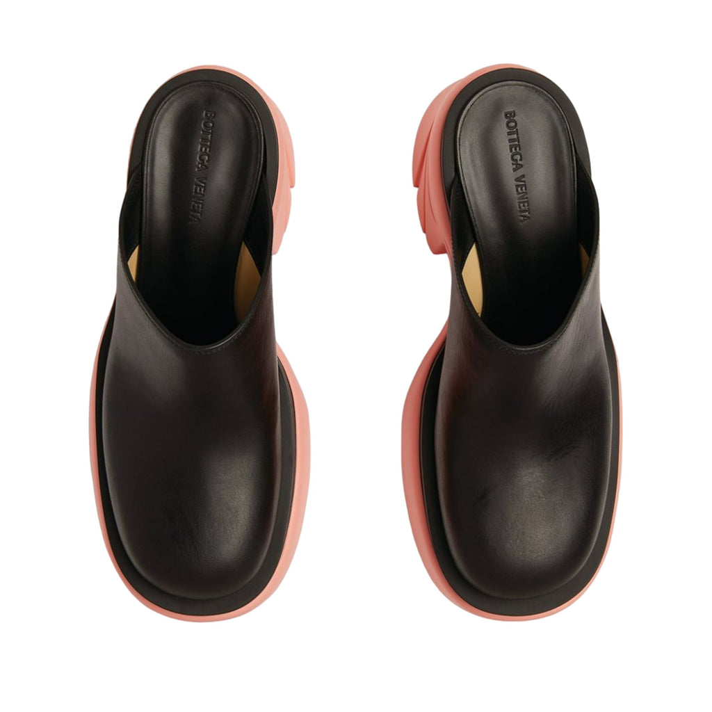 Bottega Veneta Flash Mules Black/Pink