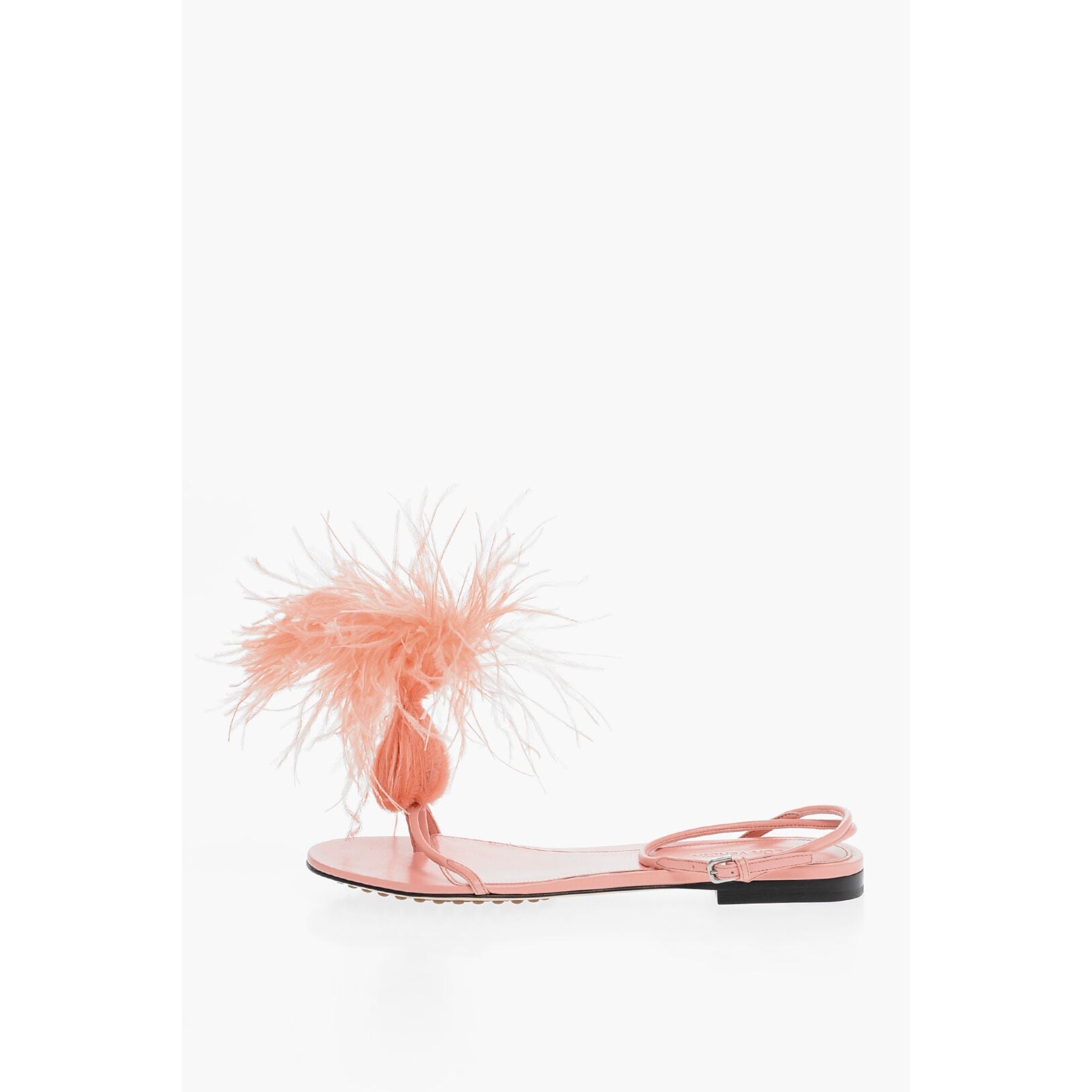 Bottega Veneta Feather Dot Flat Sandals in PINK