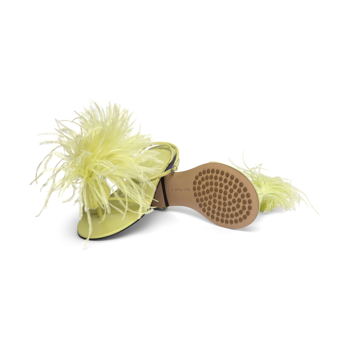 Bottega Veneta Ladies Feather-Embellished Sandals