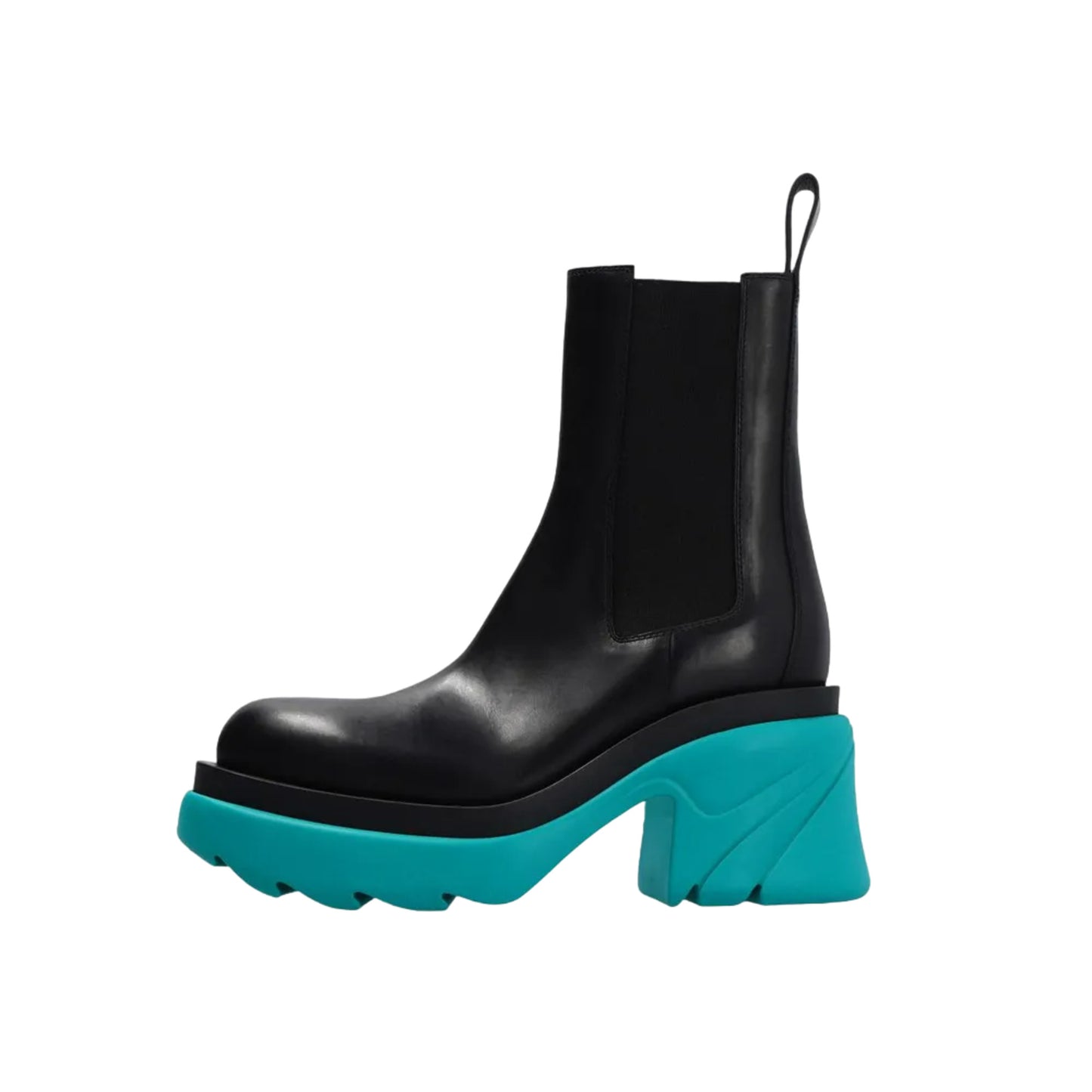 Bottega Veneta Ladies Contrast Sole Platform Ankle Boots