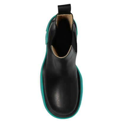 Bottega Veneta Ladies Contrast Sole Platform Ankle Boots