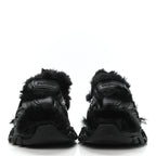 Balenciaga Faux-Fur Track Sandals in BLACK