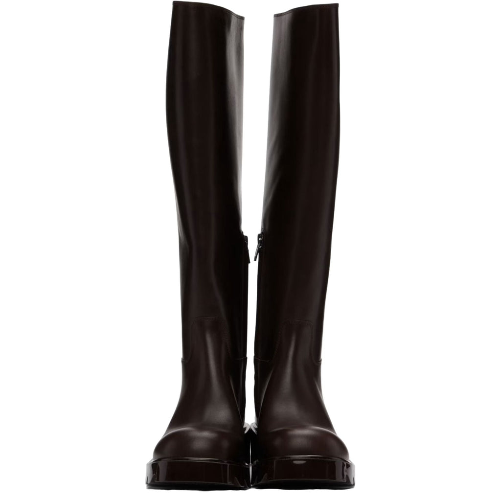 Bottega Veneta Leather Boots in BROWN