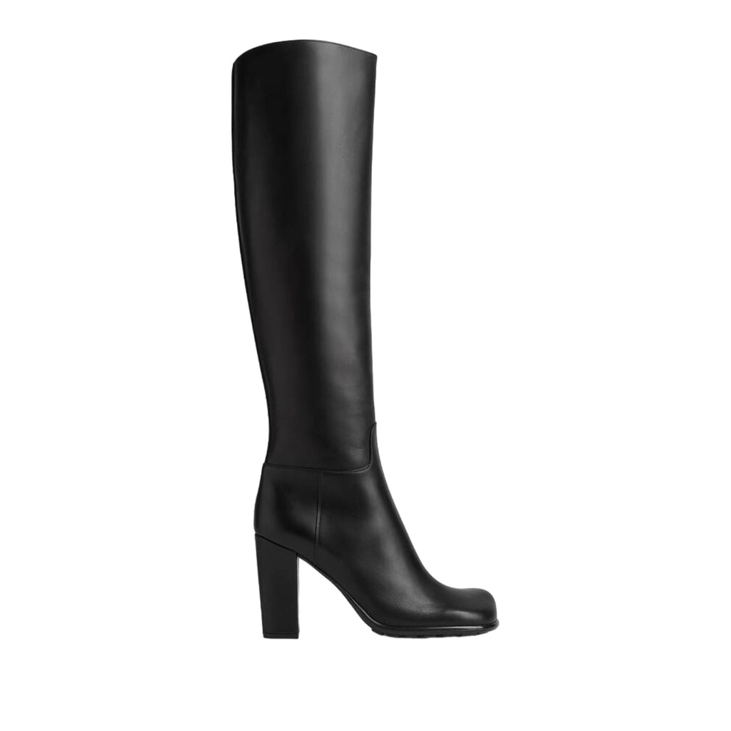 Bottega Veneta Storm Square-Toe Boots in BLACK