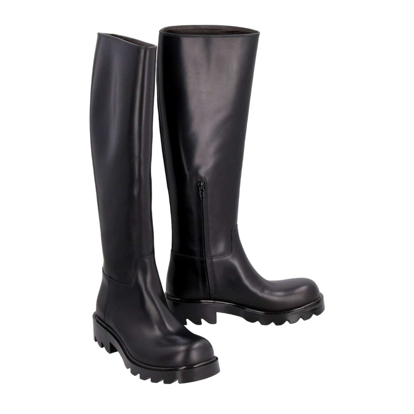 Bottega Veneta Ladies Strut Round-Toe Black Boots