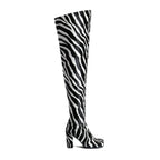 Bottega Veneta Storm Zebra Print Boots in BLACK