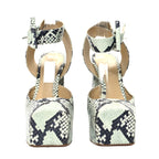 Bottega Veneta 140Mm Snake-Print Pumps in BLUE