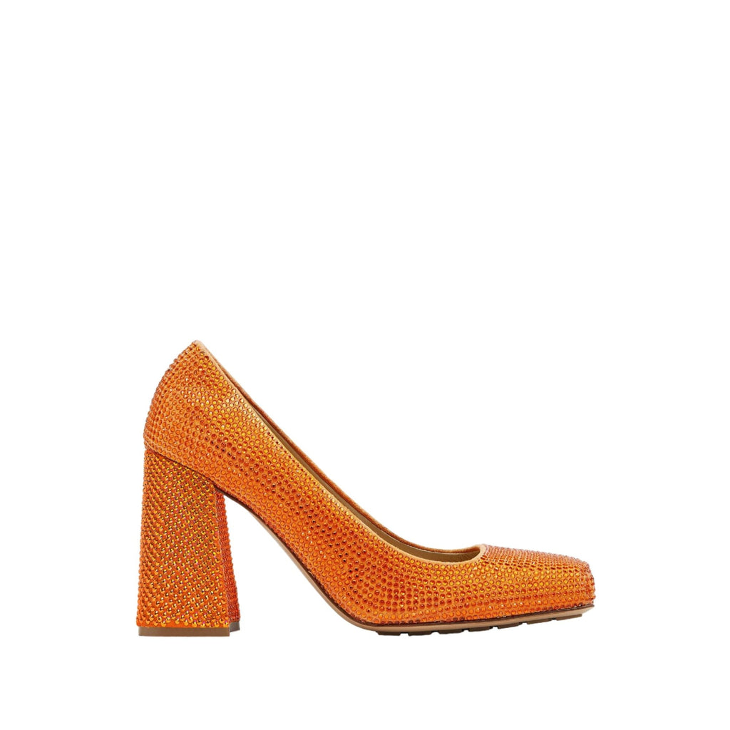 Bottega Veneta Tower Square-Toe Pumps in ORANGE