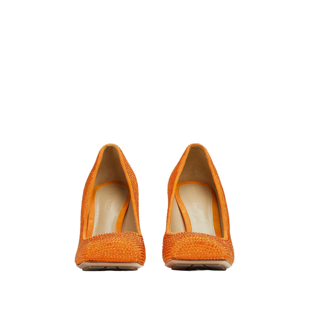 Bottega Veneta Tower Square-Toe Pumps in ORANGE