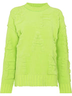 Bottega Veneta Alphabet-Motif Chenille Pull-over GREEN