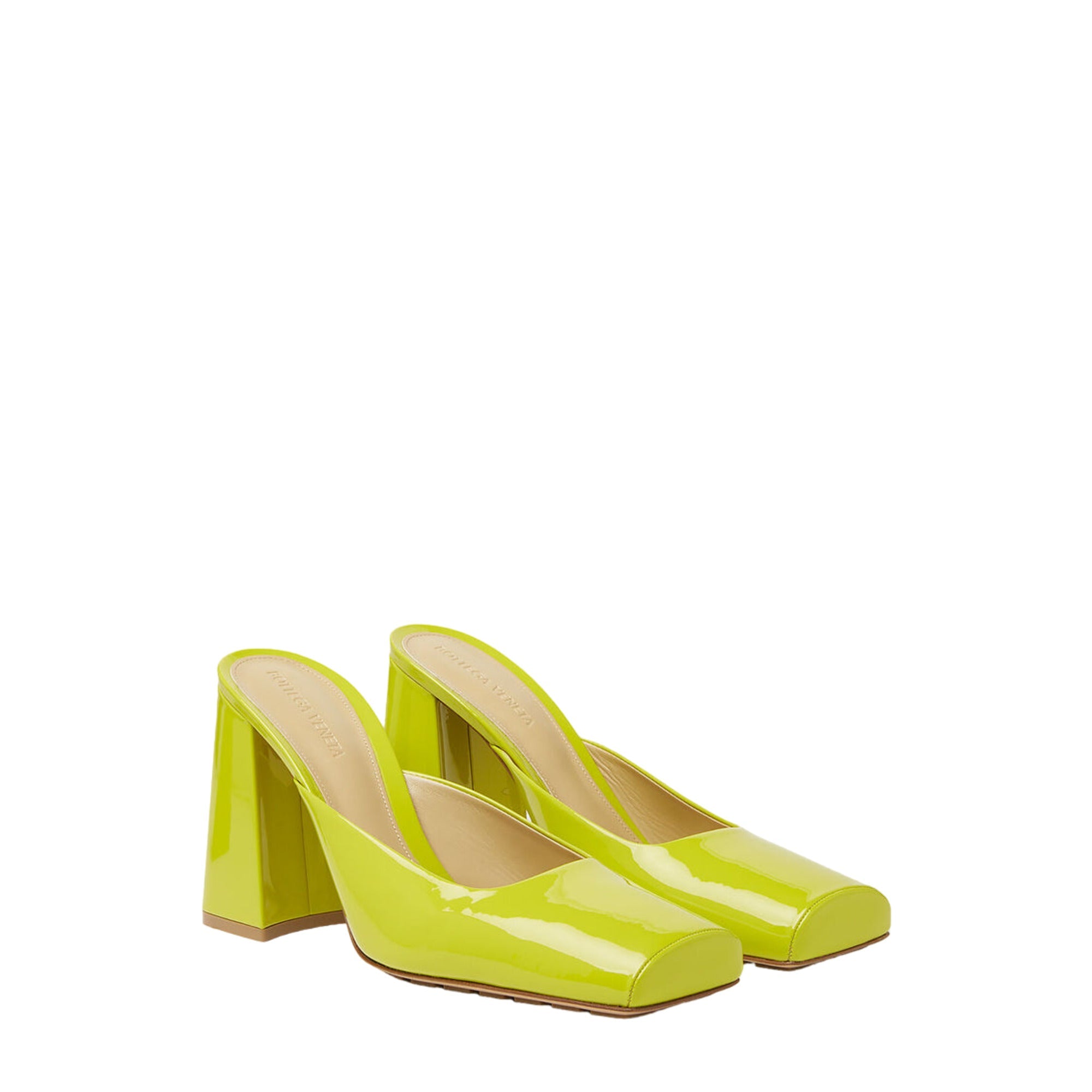 Bottega Veneta 100Mm Tower Mules in GREEN