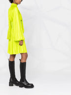 Bottega Veneta Tassel Detail Flared Dress in GREEN