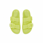 Balenciaga Mallorca Buckled Slide in YELLOW