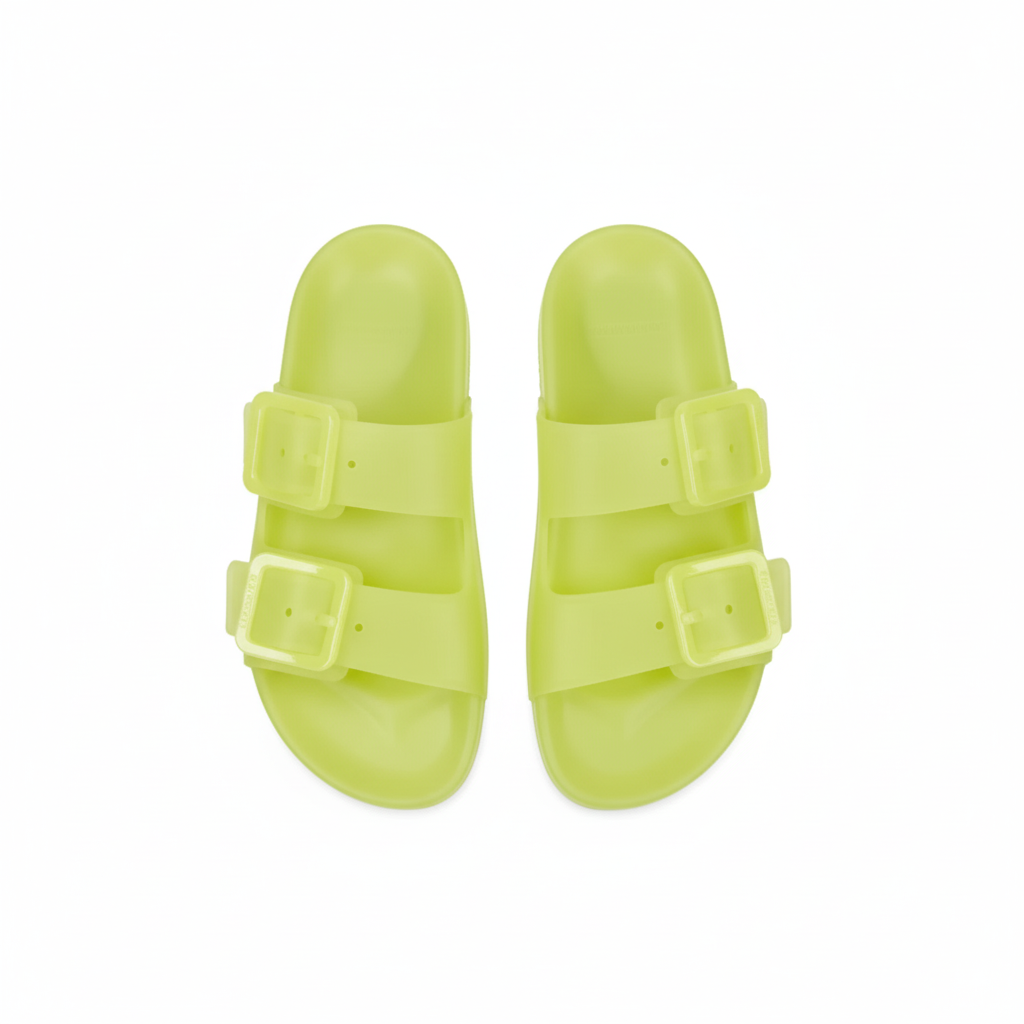 Balenciaga Mallorca Buckled Slide in YELLOW