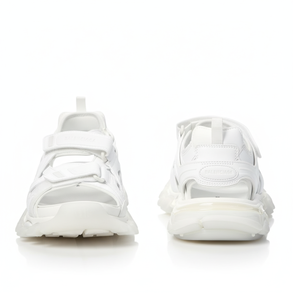 Balenciaga Track Touch-Strap Sandals in BLACK