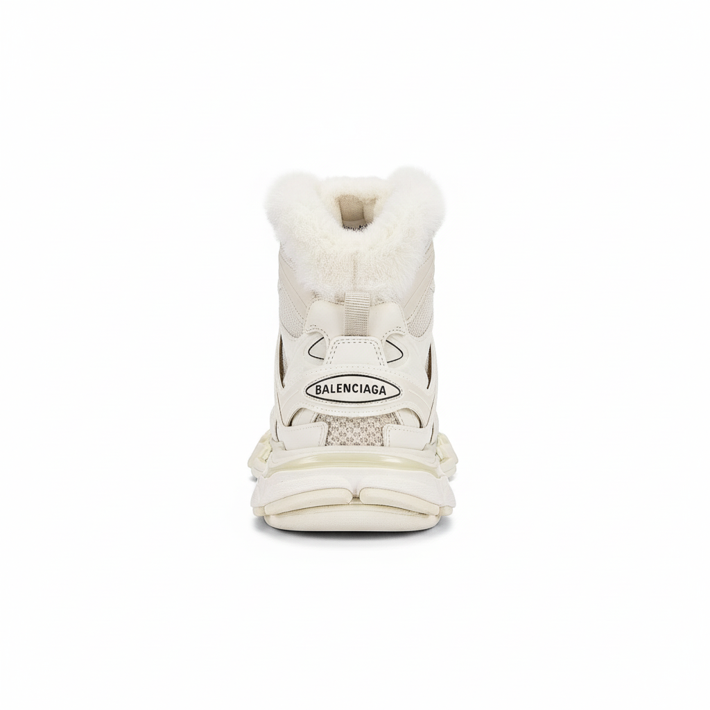 Balenciaga Track Hike Fur-Fur Sneaker Boots