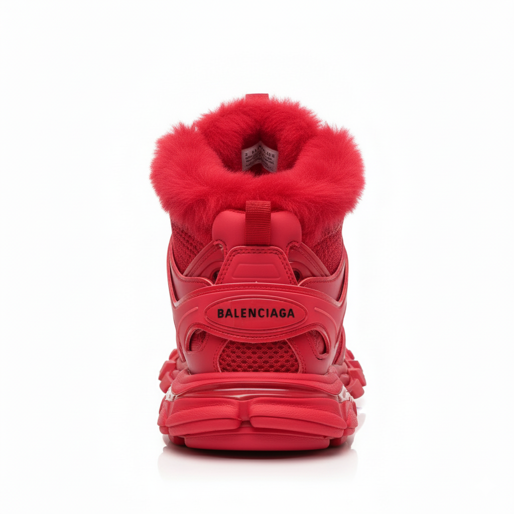 Balenciaga Track Hike Boots in Burgundy