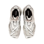 Balenciaga Metallic Low-Top Sneakers in SILVER