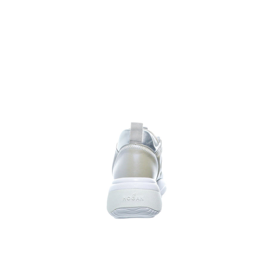 Hogan Ladies Silver Tone Sneakers