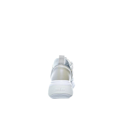 Hogan Ladies Silver Tone Sneakers