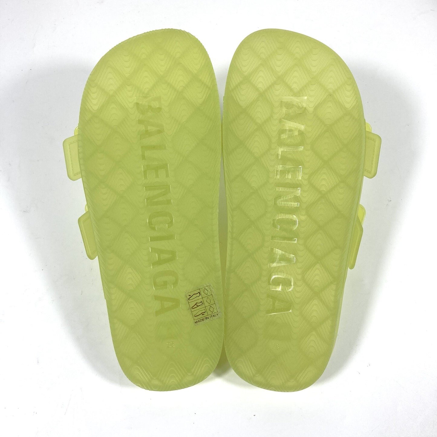 Balenciaga Women’s Fluo Yellow Mallorca Sandals