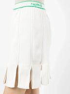 Bottega Veneta Squared-Frill Trim Knitted Skirt in WHITE